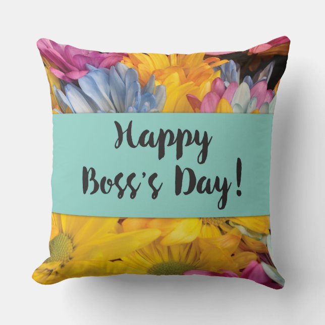 Boss's Day Danke Gerbera Daisies Kissen (Vorderseite)