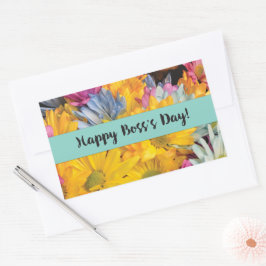 Boss's Day Danke Gerbera Daisies Rechteckiger Aufkleber