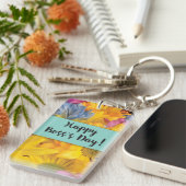 Boss's Day Danke Gerbera Daisies Schlüsselanhänger (Vorderseite rechts)