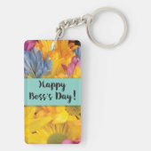 Boss's Day Danke Gerbera Daisies Schlüsselanhänger (Rückseite)
