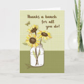 Boss's Day mit Sonnenblumen in Mason Jar Karte (Vorderseite)