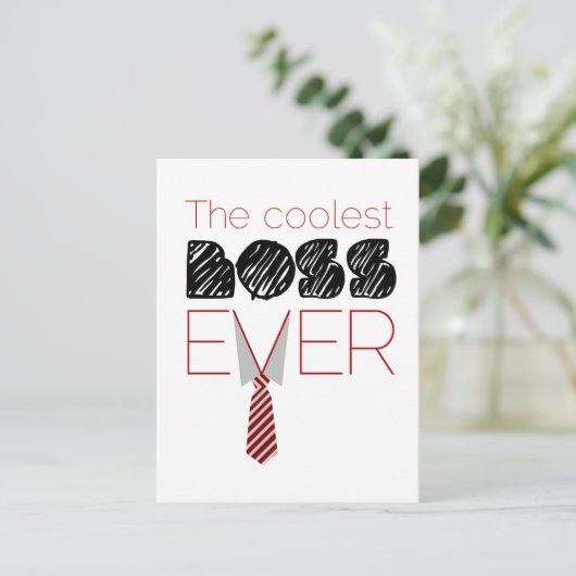Boss's Day Postkarte (Stehend Vorderseite)