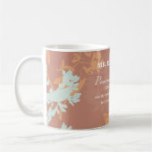 Boss's Day Wild Blume Silhouetten auf Brown Kaffeetasse (Links)