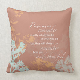 Boss's Day Wild Blume Silhouetten auf Brown Kissen