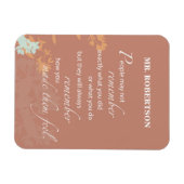 Boss's Day Wild Blume Silhouetten auf Brown Magnet (Horizontal)