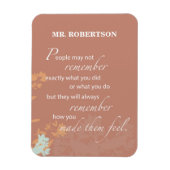 Boss's Day Wild Blume Silhouetten auf Brown Magnet (Vertikal)