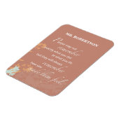 Boss's Day Wild Blume Silhouetten auf Brown Magnet (Linke Seite)