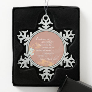 Boss's Day Wild Blume Silhouetten auf Brown Schneeflocken Zinn-Ornament