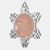 Boss's Day Wild Blume Silhouetten auf Brown Schneeflocken Zinn-Ornament (Rechts)