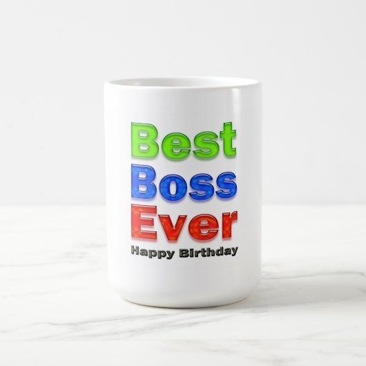 Boss's Geburtstagsgeschenk Bester Boss je Kaffeetasse (Mittel)