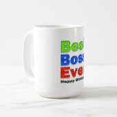 Boss's Geburtstagsgeschenk Bester Boss je Kaffeetasse (Vorderseite Links)