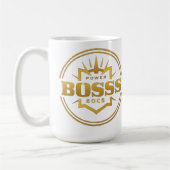 „BOSSS – Kraft und Autorität“ Kaffeetasse (Links)