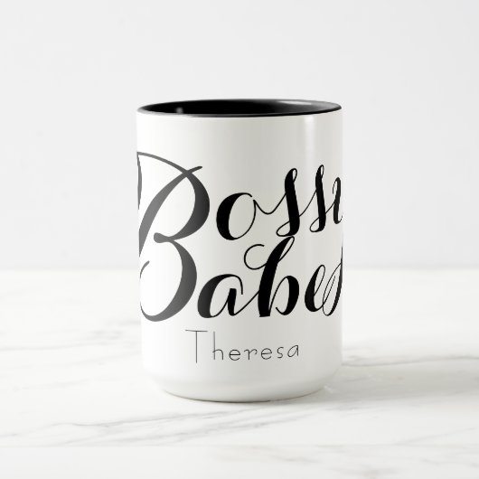 Bossy Baby-Chef fertigen NamensTasse besonders an Tasse (Zentrum)