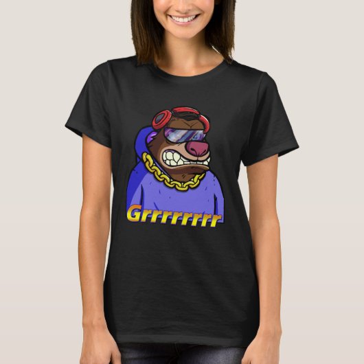 Bossy Bear Club NFT Non Fungible Artwork Grrr Grow T-Shirt (Vorderseite)