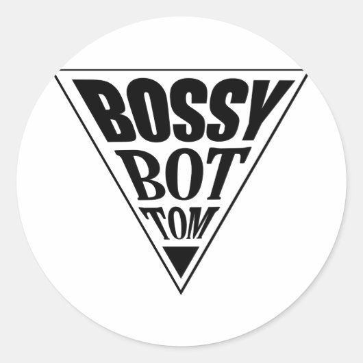 BOSSY-BOTTOM-PREIS RUNDER AUFKLEBER (Vorderseite)