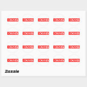 Bossy Briefmarke Runder Aufkleber (Blatt)