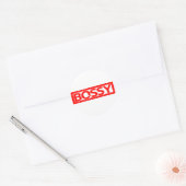 Bossy Briefmarke Runder Aufkleber (Umschlag)