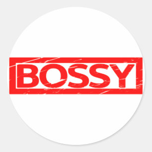 Bossy Briefmarke Runder Aufkleber