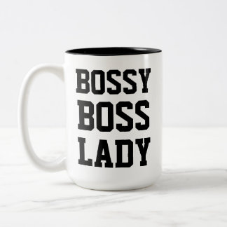Bossy Chef-Dame Mug Zweifarbige Tasse