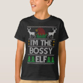 Bossy Elf Matching Family Group Christmas Party Pa T-Shirt (Vorderseite)