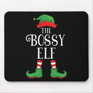 Bossy Elf Matching Group Xmas Familienfest Mousepad