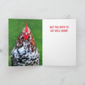 Bossy Funny Demand Rooster wird gut Karte (Innenseite)