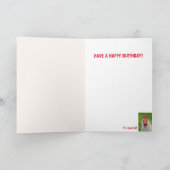 Bossy Funny Mad Rooster Birthday Karte (Innenseite)