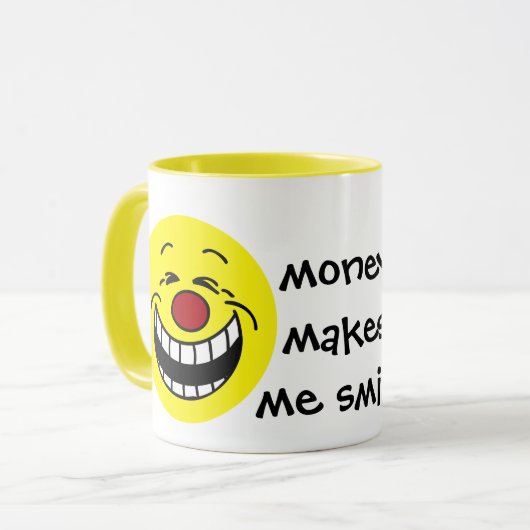 Bossy Gesicht Grumpey Tasse (Vorderseite Links)