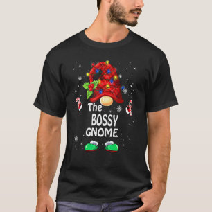 Bossy Gnom Buffalo Karo Gitter Passende Familie We T-Shirt