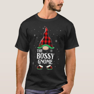 Bossy Gnome Buffalo Kariert Matching Family Group T-Shirt
