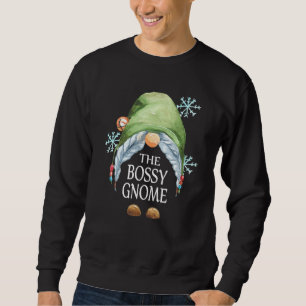 Bossy Gnome Buffalo Karo Gitter Passende Familien Sweatshirt