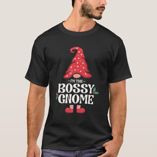 Bossy Gnome Funny Family Matching Group T-Shirt (Vorderseite)