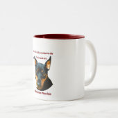Bossy Miniature Pinscher Zweifarbige Tasse (VorderseiteRechts)