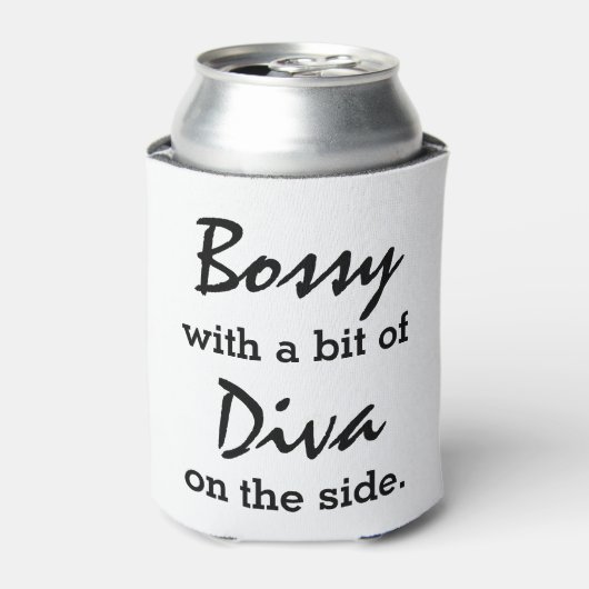 Bossy mit ein bisschen Diva Moderne Mode Dosenkühler (Kanne Vorderseite)