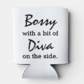 Bossy mit ein bisschen Diva Moderne Mode Dosenkühler (Rückseite)