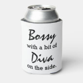 Bossy mit ein bisschen Diva Moderne Mode Dosenkühler (Kanne Rückseite)