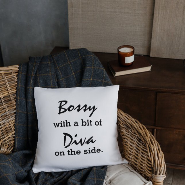 Bossy mit ein bisschen Diva Moderne Mode Kissen (Add  some decor to a small room. )