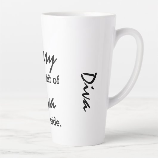 Bossy mit ein bisschen Diva Moderne Mode Milchtasse (Rechts)