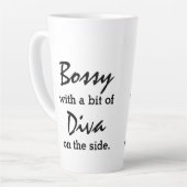 Bossy mit ein bisschen Diva Moderne Mode Milchtasse (Linke Ecke)