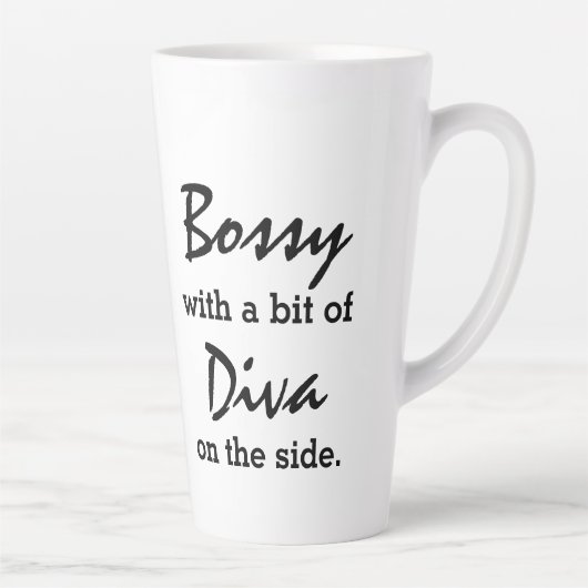 Bossy mit ein bisschen Diva Moderne Mode  Milchtasse (Rechts)