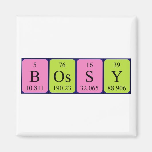 Bossy Periodenmagnet Magnet (Vorne)