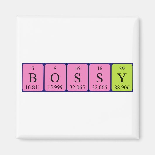 Bossy Periodenmagnet Magnet (Vorne)