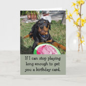 Bossy Rottweiler Geburtstagskarte Karte (Gelbe Blume)