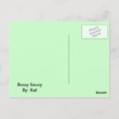 Bossy Saucy Fairy Postkarte (Rückseite)