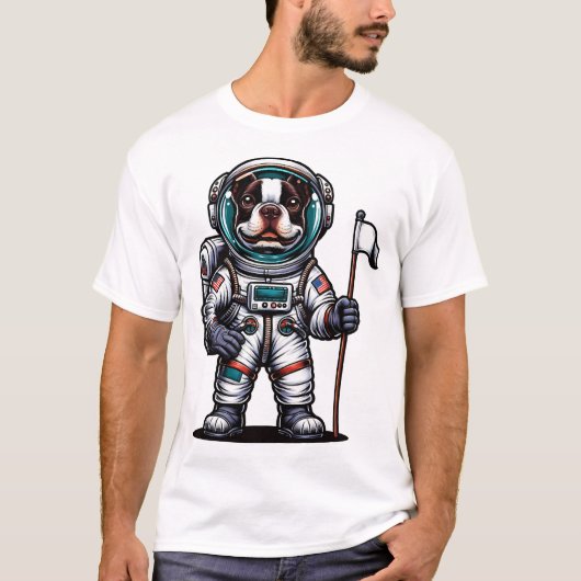 Bostie Astronaut  T-Shirt (Vorderseite)