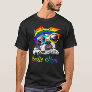 Bostie Mama für lgbt Pride Boston Terrier Hunde T-Shirt