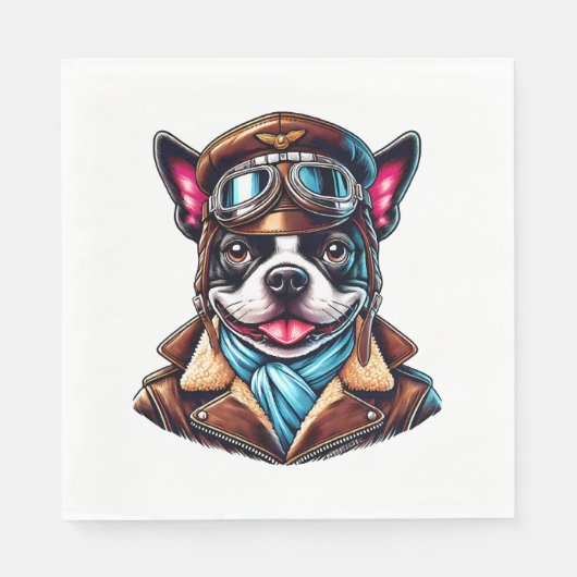 Bostie Pilot Design Serviette (Vorderseite)