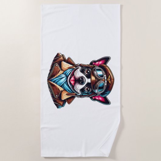 Bostie Pilot Design Strandtuch (Vorderseite)