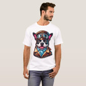 Bostie-Pilot-Design T-Shirt (Vorne ganz)