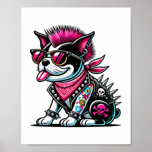 Bostie Punk-Design Poster (Vorne)